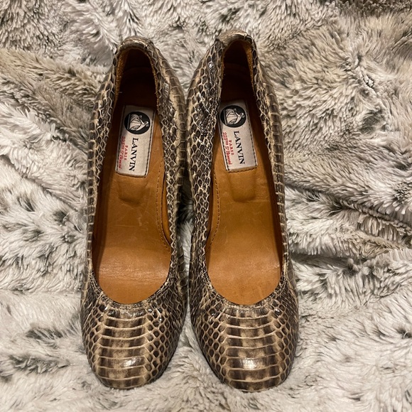 Lanvin Shoes - Lanvin Paris snakeskin Wedges